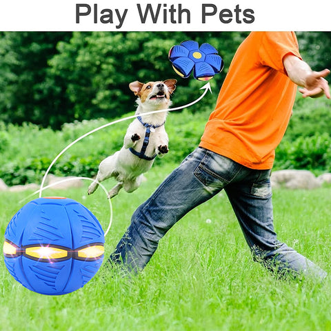 Juguete para perros Flying Saucer Ball con luz